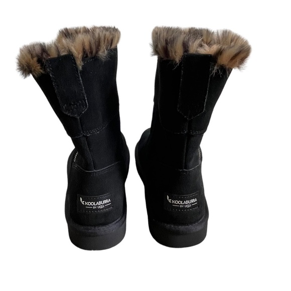 Koolaburra  by Ugg Women’s Aribel Black Leopard Suede Short Winter Boots Size 6 - Picture 6 of 11